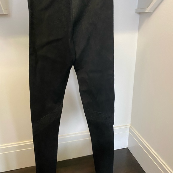 Rick Owens Suede Moto Mid Rise Leggings - Picture 2 of 7